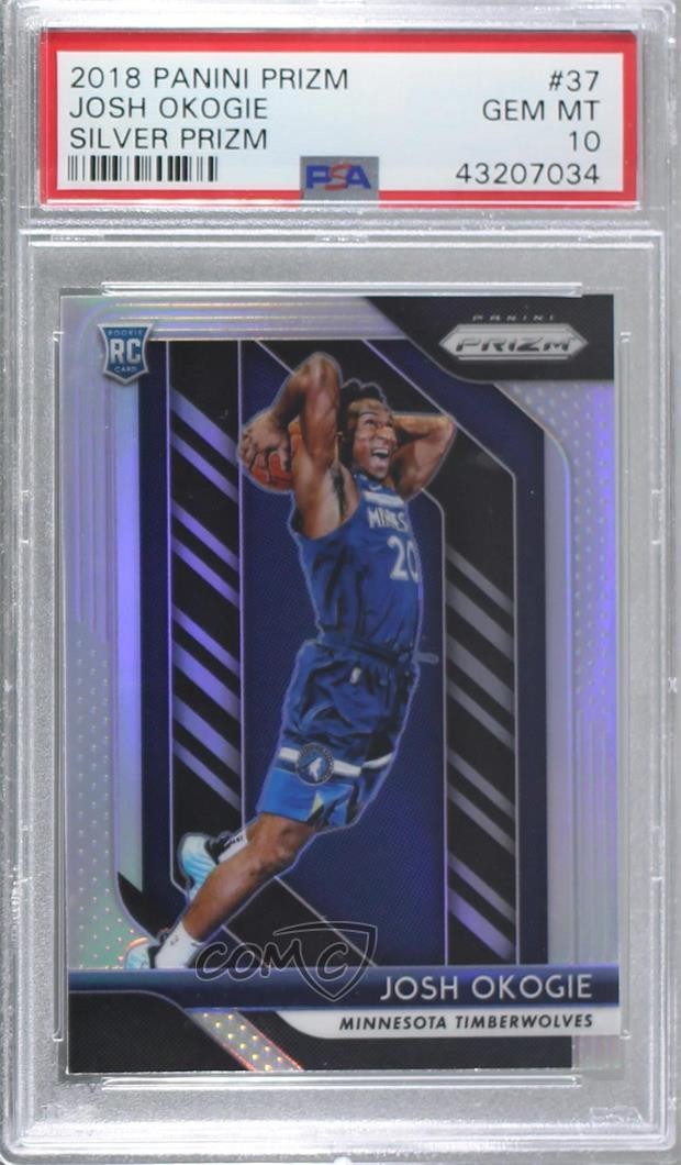2018-19 Panini Prizm Silver Prizm Josh Okogie #37 PSA 10 GEM MT 8ww