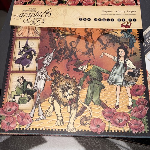 GRAPHIC 45 "THE MAGIC OF OZ" 12(12X12 PAPERS) Happy Haunting Etc. READ