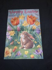 Happy Easter Garden Flag 12x18 Double Sided