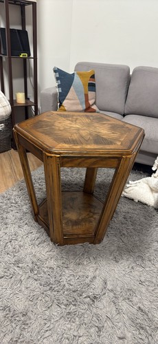 Hexagon End Table/ Coffee Table, Amazing Condition! Very Sturdy - Picture 4 of 4