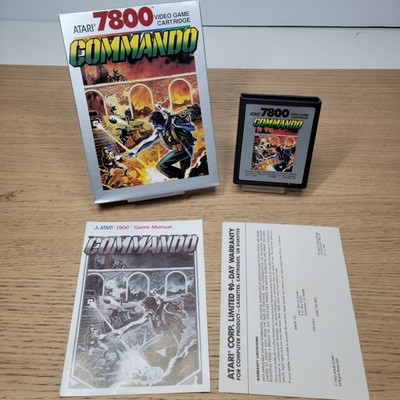 Commando ATARI 7800 Video Game Cartridge CX7838 w Manual Box and Inserts