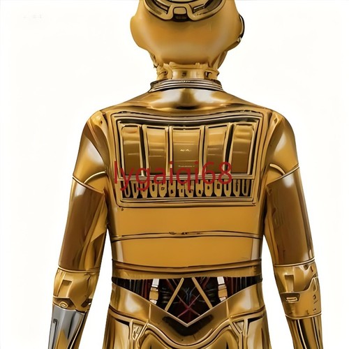 Cadeau Halloween Performance Star Wars C-3PO Robot Combinaison Cosplay Serrée - Photo 11/19