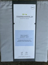 Threshold Tri-Ease Sheet Set Twin XL 500 TC Light Grey NEW!