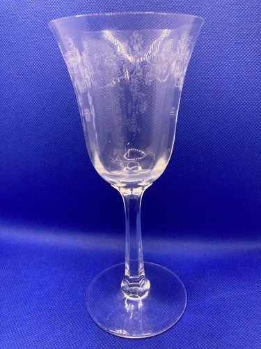 Vintage geätzte Kristall Weingläser mit zartem Blumenmuster Set 19 Stück - Bild 6 von 18