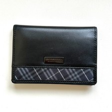 BURBERRY BLACK LABEL Business Card Holder Card Case Black