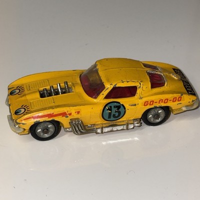 Corgi Chevrolet Corvette Stingray GO GO GO Lazy Bones gelb Auto Spielzeug 337