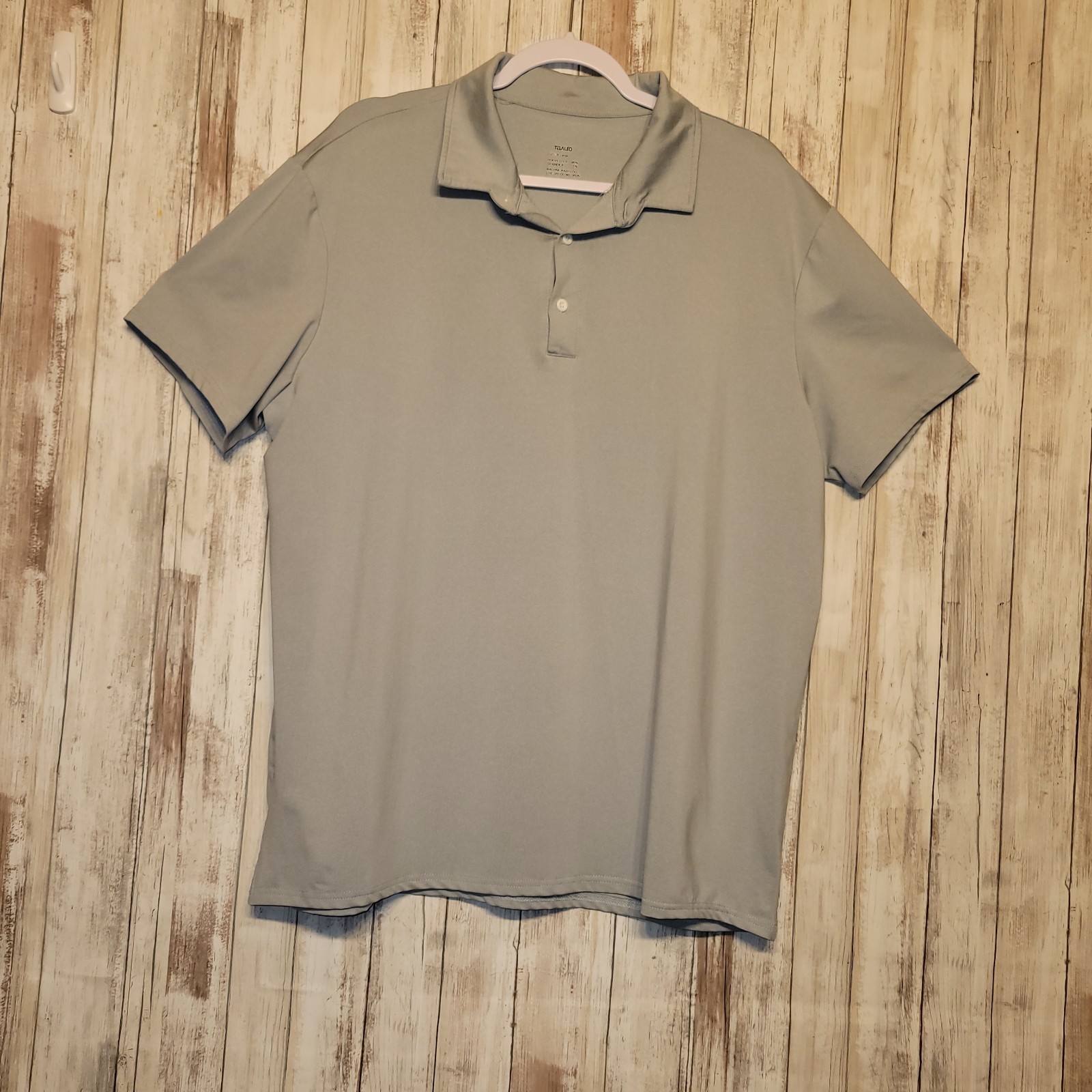 3 TELALEO Mens Performance Polo Shirts Green Blue Gray Golf Wick Short Sleeve XL