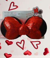 The Cr me Shop Minnie Mouse 3D Teddy Headband Red Sequin Plush Women's Accessory