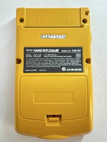 Nintendo Game Boy Gameboy Color Console Yellow w/Box Manual Tested