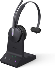 WH64 Wireless Mono Headset, DECT & Bluetooth Work Headset with 3X Noise Cancelli