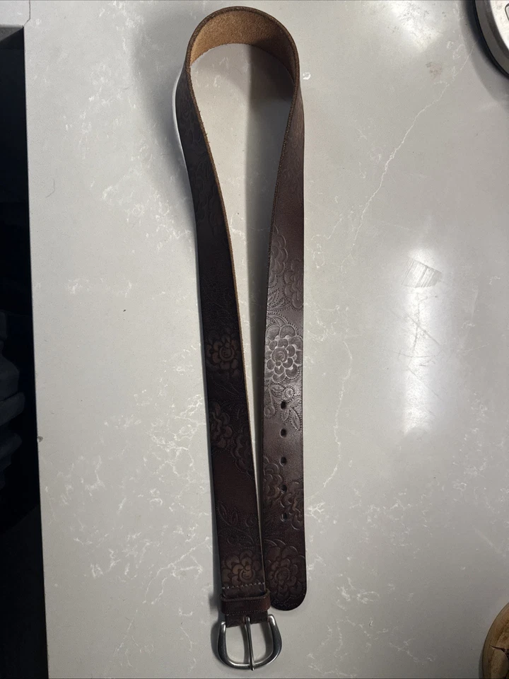 Cinturón Mujer FOSSIL Cuero Marrón Talla L Floral Foto 2 de 4