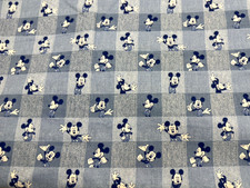 44" wide Disney Mickey Mouse Fabric 100 Cotton Blue 3 Yards