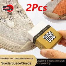 2PCS Suede Leather Shoe Eraser Cleaner Rubber Block Sheepskin Fabric Care Tool