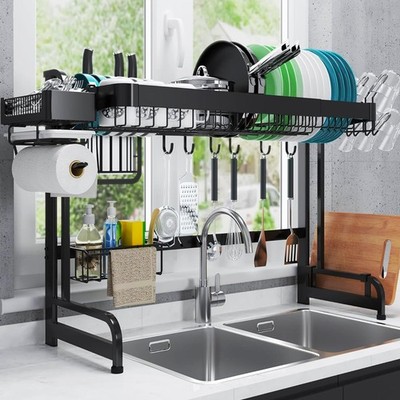 Large Over Sink Dish Rack Full Stainless Steel Dish Drying Rack Over The Sink A