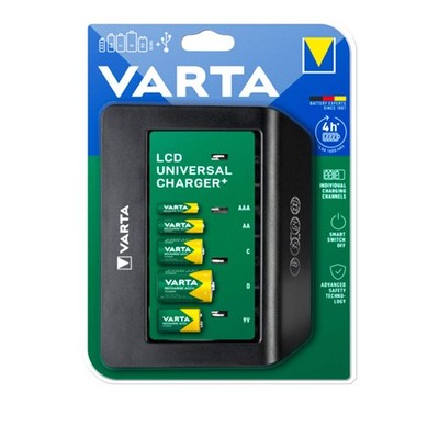 VARTA LCD UNIVERSAL Akkuladegerät AA AAA C D 9V NiMH USB