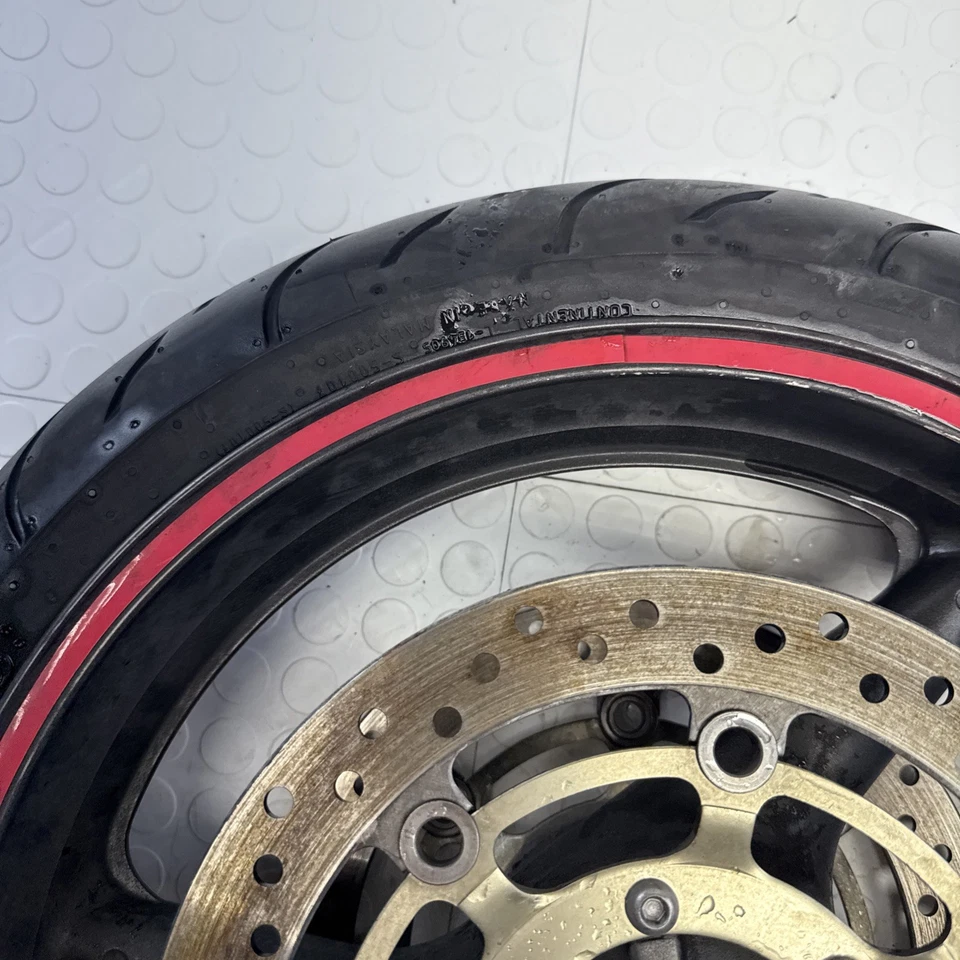 2001 2001-2006 Honda CBR600 CBR 600 F4I roda dianteira aro pneu dobrado eixo preto fabricante de equipamento original - Imagem 4 de 4