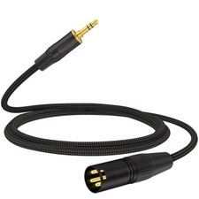 XLR Male to 3.5mm TRS Male Unbalanced Cable 1/8 inch Mini Jack TRS Stereo Cab...