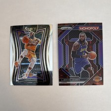 LeBron James Los Angeles Lakers Panini Select 310 & Prizm Monopoly PS9 Card Lot