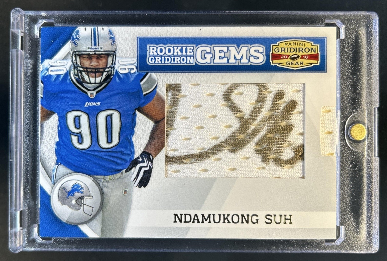 Ndamukong Suh Panini Gridiron Gear Rookie Gridiron Gems #252 Jersey Autograph-Prime