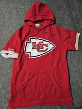 Mitchell  Ness NFL Kansas City Chiefs Pullover Hoodie Short Sleeves Size M
