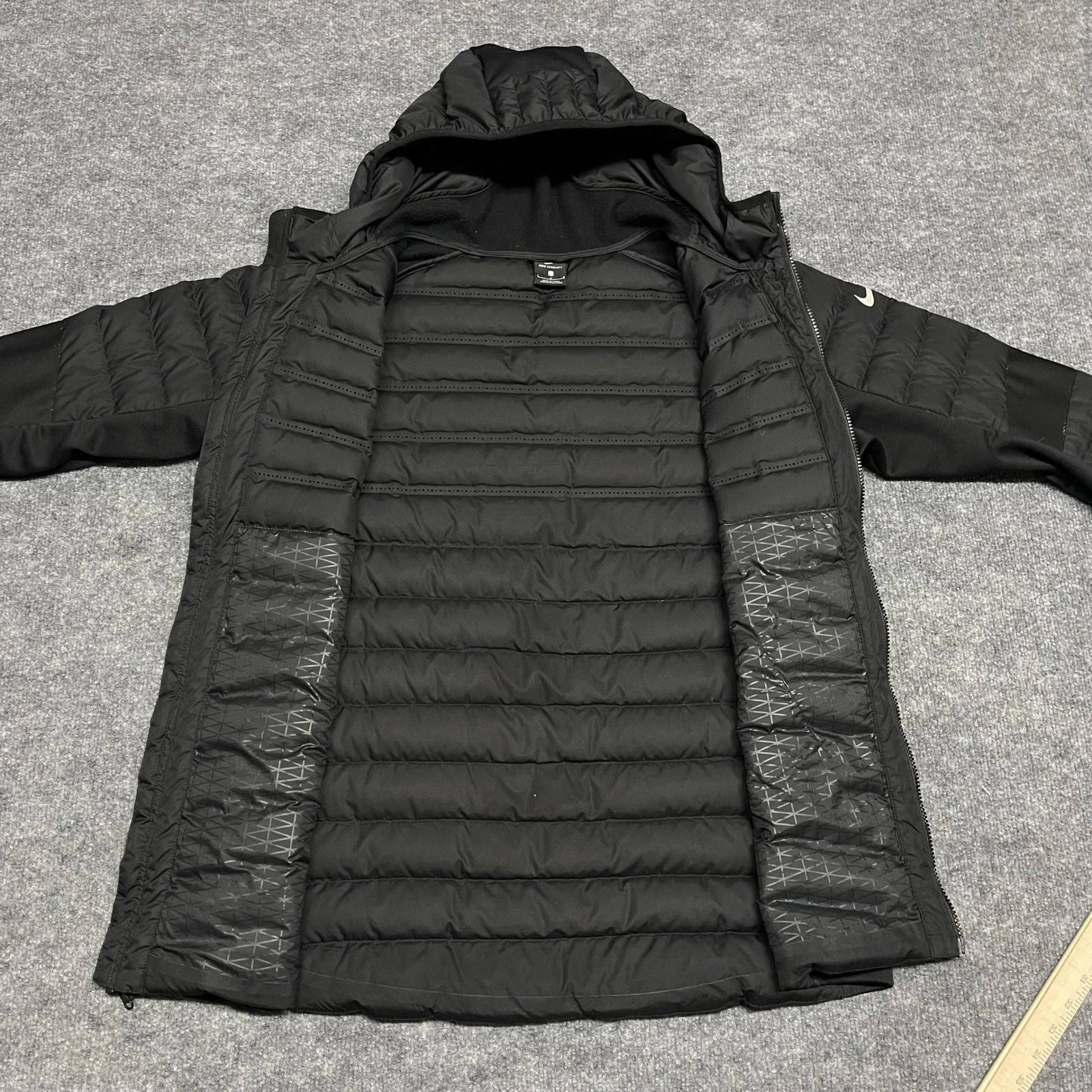 Nike LeBron James Jacket Mens Large Black Aeroloft 800 Hybrid Down Puffer 807974 image 5