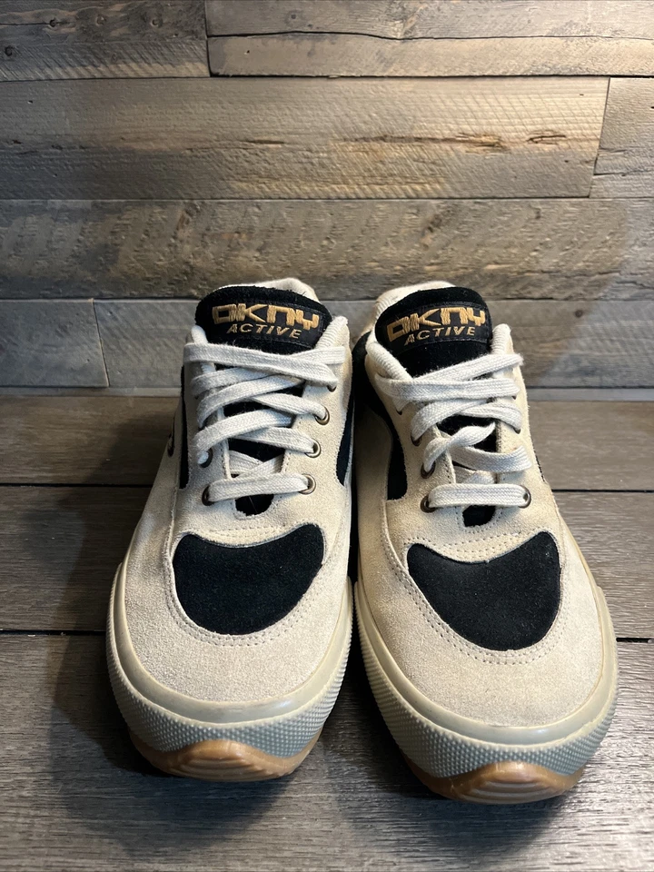 Zapatillas deportivas de gamuza DKNY de colección de los 90 para mujer talla 10 para hombre talla 8,5 con cordones Y2K Foto 2 de 4