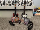 PS2 Guitar Hero Bundle - 2 Guitars, Guitar Hero 1, 2, 3, Aerosmith, Rock The 80s