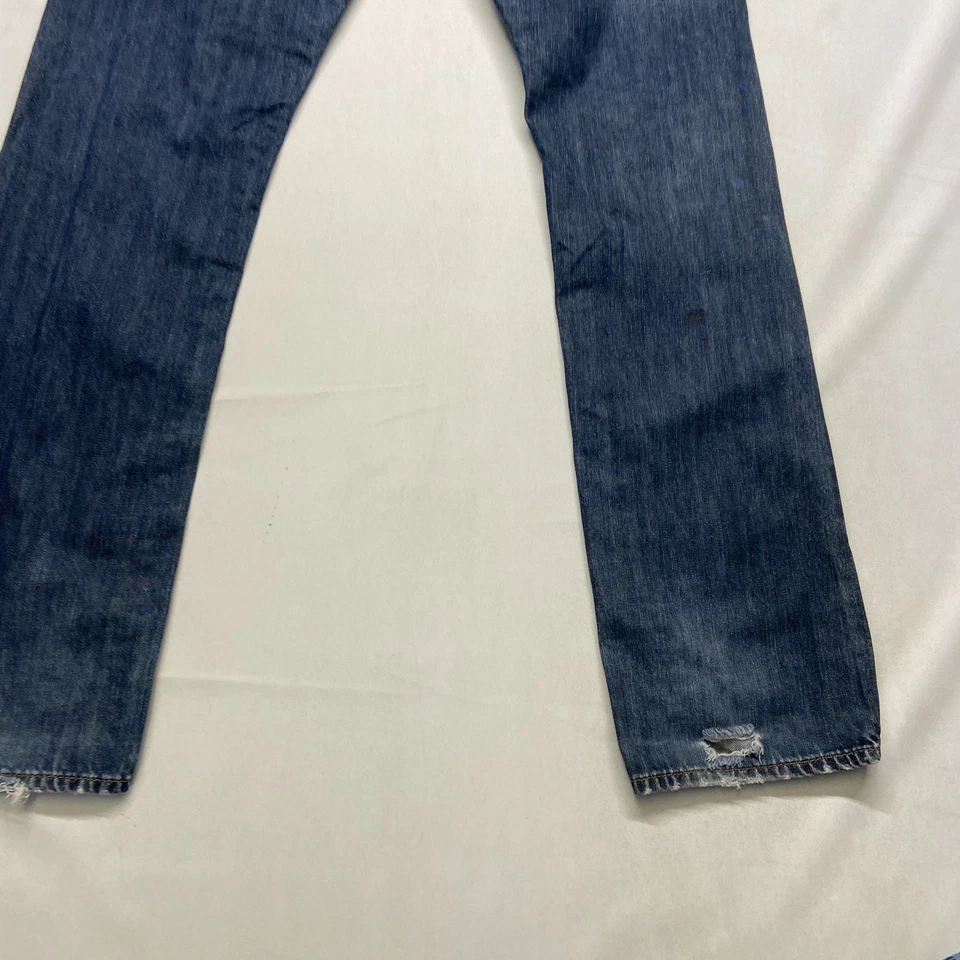 True Religion Vintage Straight WFLPS Jeans Mens 30 Blue Denim Cotton Distressed - Image 2 of 4