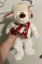 VINTAGE 1986  GUND Polar Bear White Teddy Plush Christmas 18" 44461  WITH TAGS