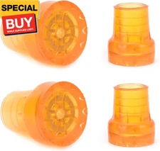 4 Pack Aluminum Crutches Tips Replacement 7/8 inch Heavy Duty Walking Cane Rubbe