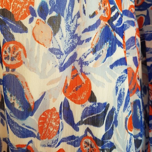 NEW Ex ANN HARVEY Plus Size 16-26 Floral Printed Chiffon Maxi Dress Blue White - Picture 5 of 9