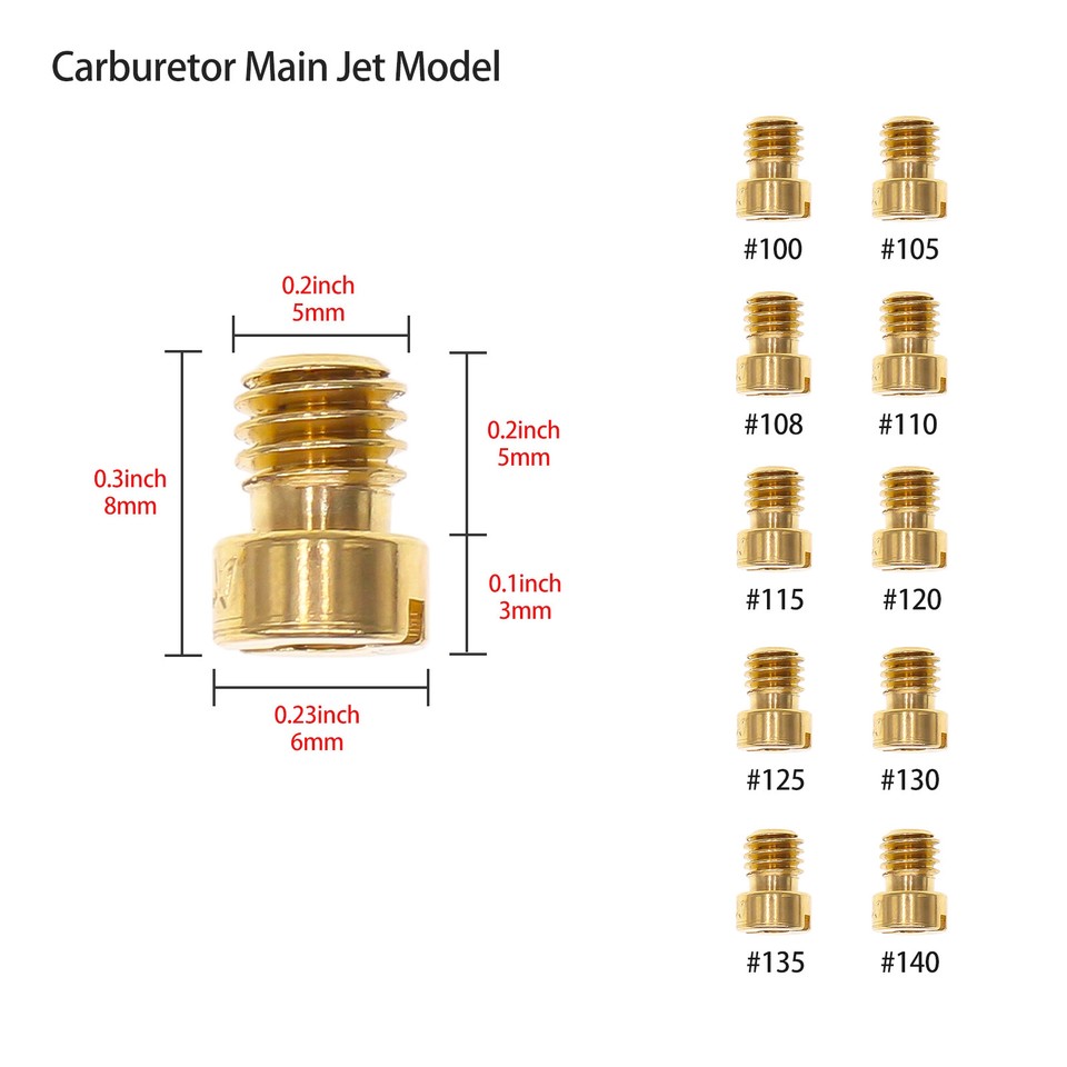 Jet Kackets 40PCS Carburetor Main Jet Kit Set Slow/Pilot Jet for PWK KEIHIN OKO CVK ...