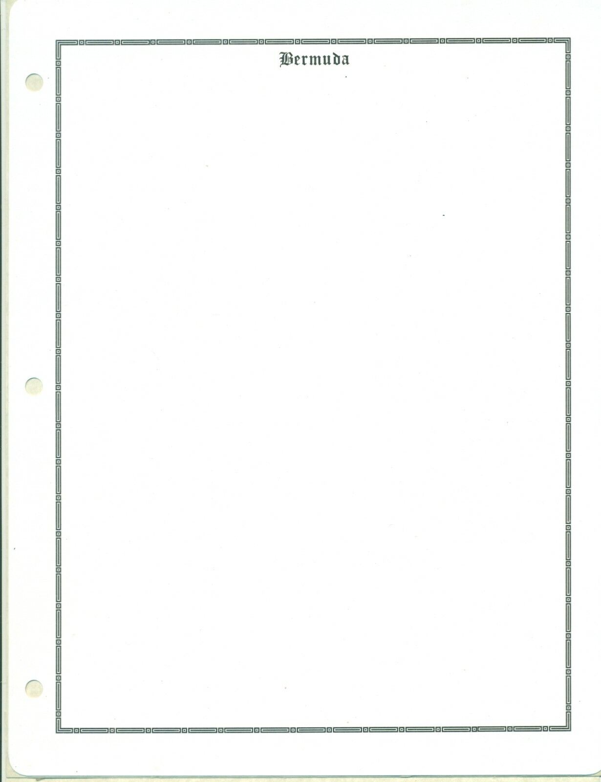 San Francisco Mall LOT 887 THE BERMUDA STAMP half 10 BLANK PAGES ALBUM