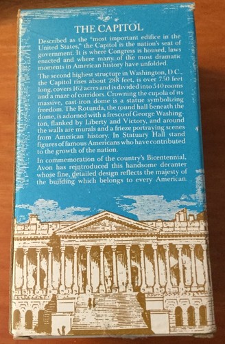 Avon Vintage The Capitol weiße Flasche würzig After Shave VOLL 4,5 flüssige Unzen mit Box - Bild 11 von 12