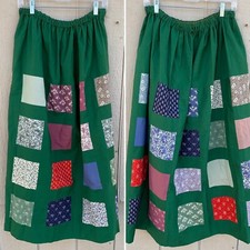Vintage Patchwork Maxi Skirt Hippiechic Boho 60s 70s Estimate Size L