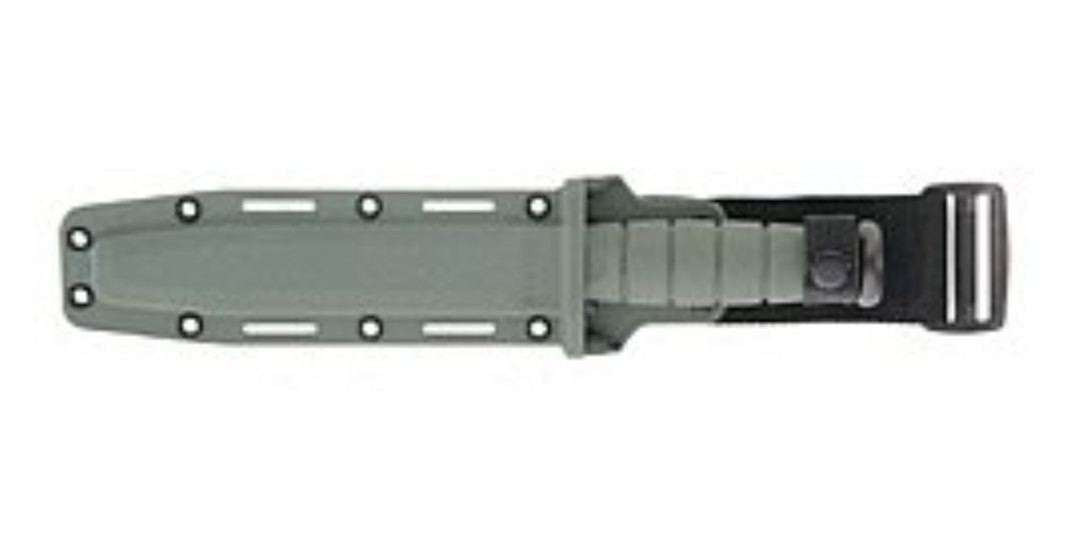 Kabar 5012 Foliage Green Fighting Utility Knife Serrated Knife w Sheath