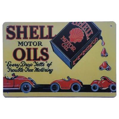 Shell Motor Oils Tin Sign Petrol Oil Man Cave Metal 30cm x 20cm - New ...