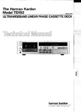 Service manual for Harman Kardon TD 192