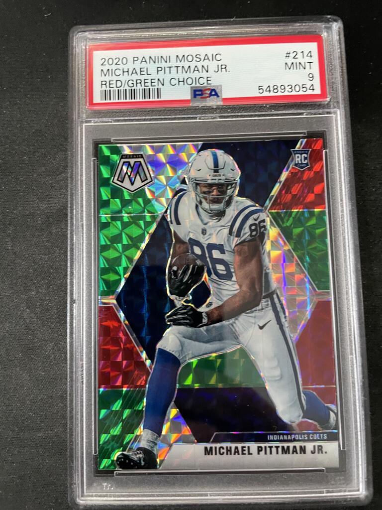 2020 Mosaic Michael Pittman Jr. RED GREEN CHOICE PSA 9 #214 RC COLTS ROOKIE