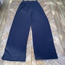Vtg Emanuel Ungaro Womens Cotton/rayon Stretchy Pants Trousers Size Large Blue