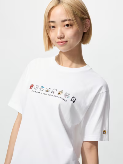 Uniqlo x CHIIKAWA Hachiware UT Graphic T-shirts Kawaii Cotton 100