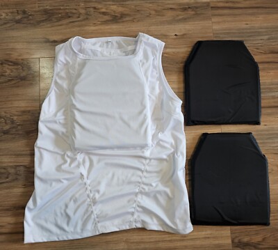 National Body Armor Concealable Vest Fit 10x12 Level 3a Soft Plates Size 4XLARGE
