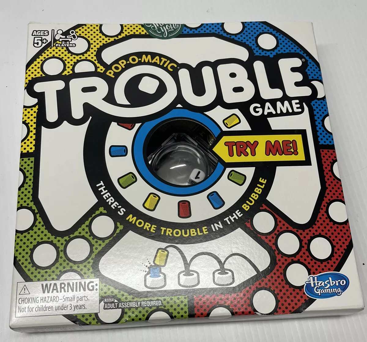 Hasbro Gaming Trouble Board Game, 2-4 Players - For Kids 5 Years