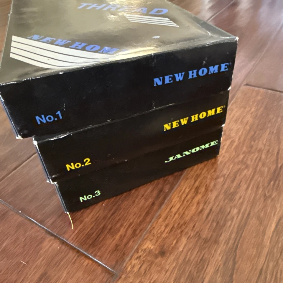 🧵VTG Janome Embroidery Thread Spools Boxes No 1, 2 AND 3 Japan New Home Sewing - Image 3 of 4