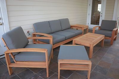 Madras A-Grade Teak Wood pc Outdoor Garden Patio Large Sofa - Main Image