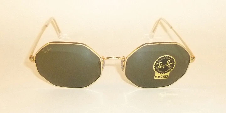 New Ray Ban OCTAGON Sunglasses Gold Frame RB 1972 9196 31 G 15