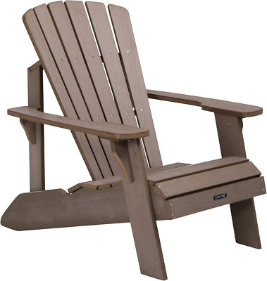Stylish Faux Wood Adirondack Chair for Outdoor Relaxation and Comfort
