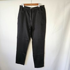 J. Jill Size 14 Stretch Cotton Spandex Straight Leg Black Pants 29" Inseam