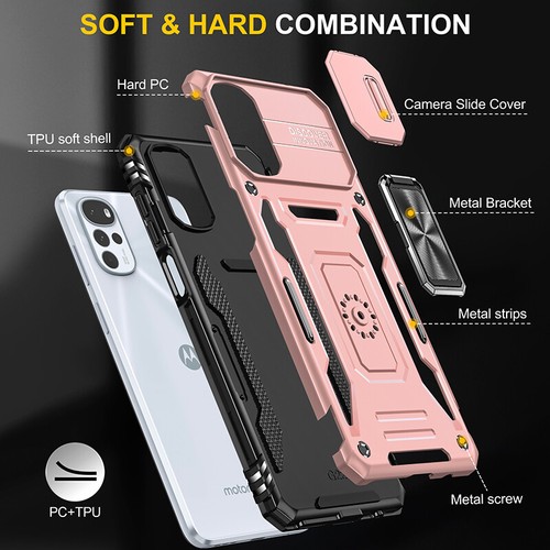 Funda magnética con soporte de anillo deslizante para cámara Moto G Stylus 5G 2022/Puro/G22 - Imagen 27 de 73