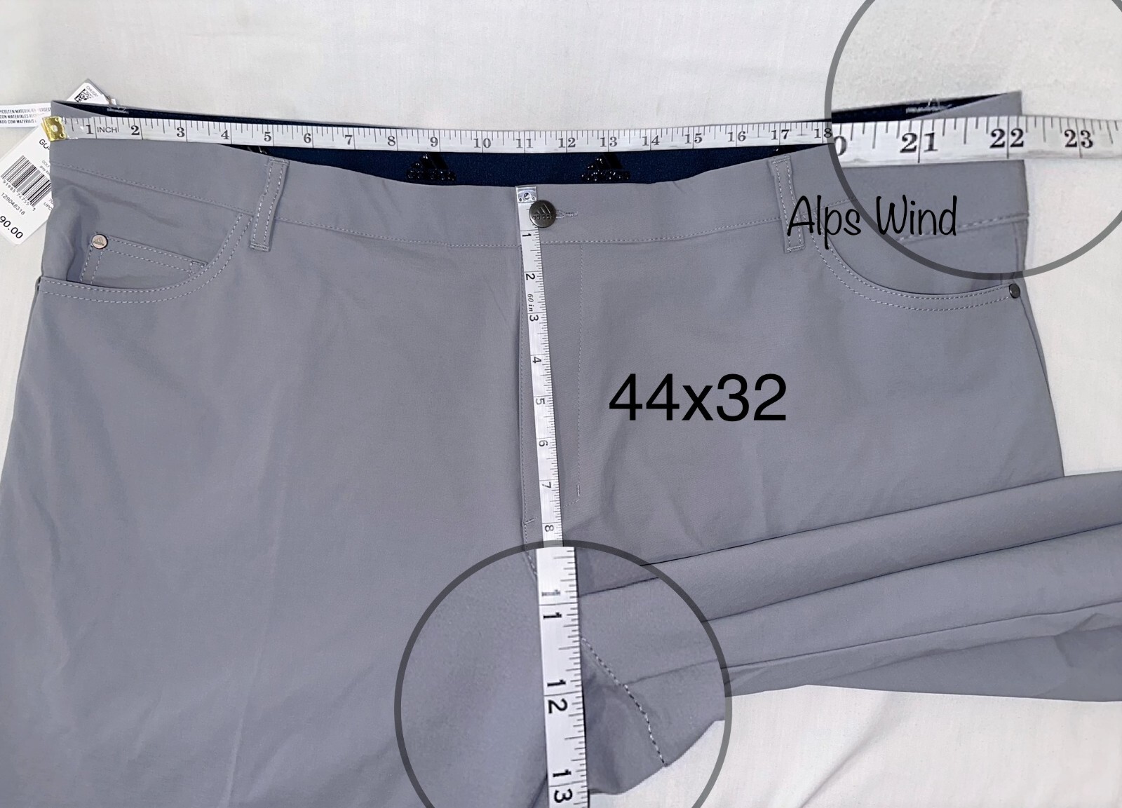 Adidas GoTo Five Pocket Primegreen Grey Men's Tapered Golf Pants SZ.40x34 eBay